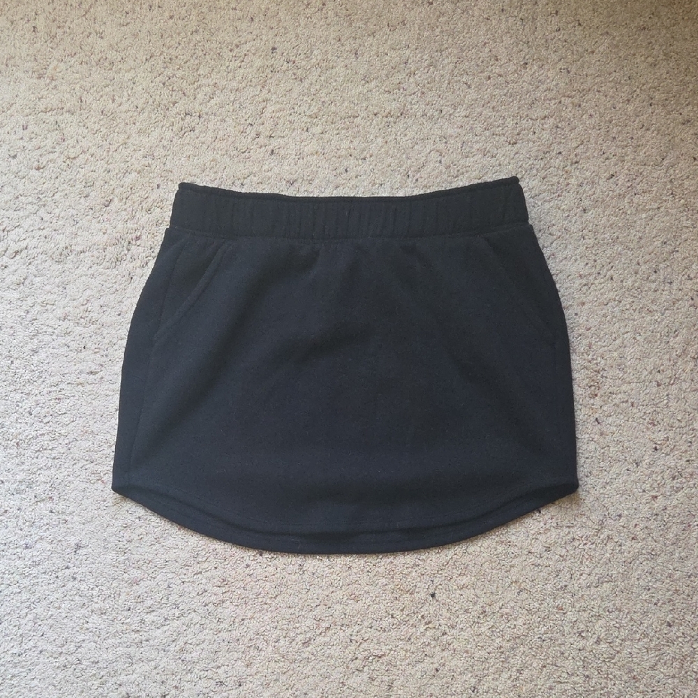 wild fable Black Casual Elastic-Waist Mini Skirt
